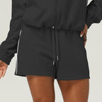 Womens Casual Fitness 98%polyester 2%spandex Shorts Set sm2373