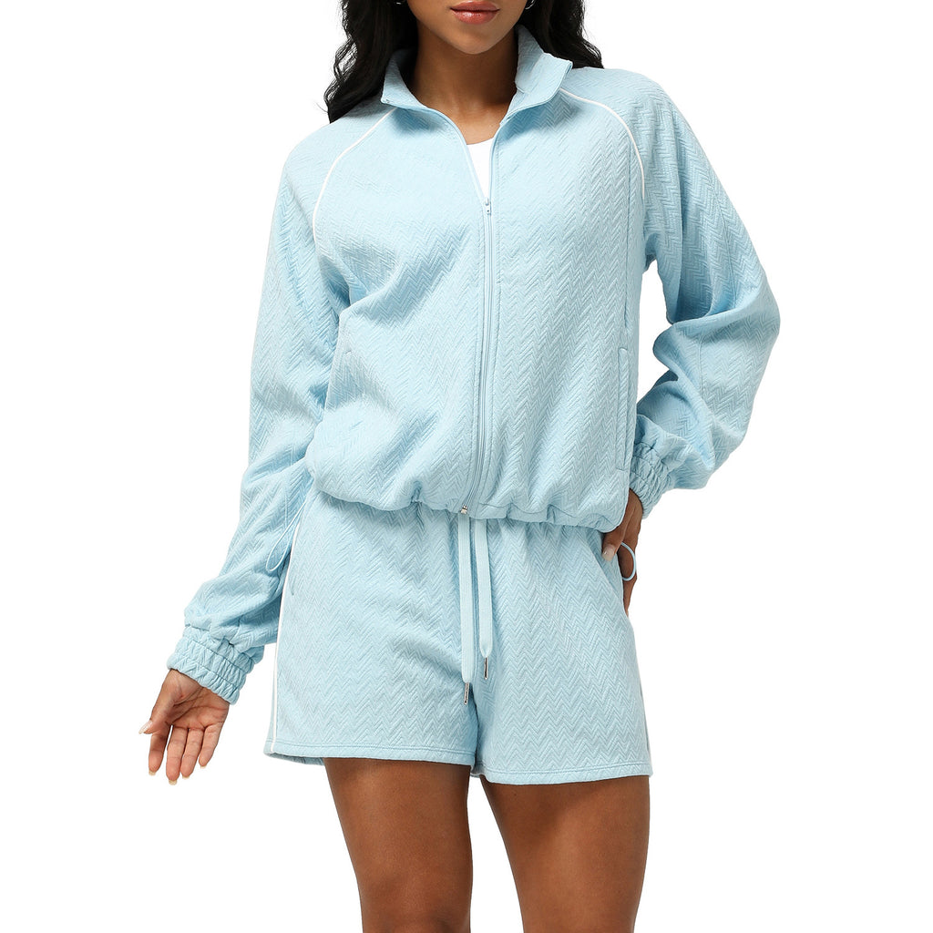 Womens Casual Fitness 98%polyester 2%spandex Shorts Set sm2373