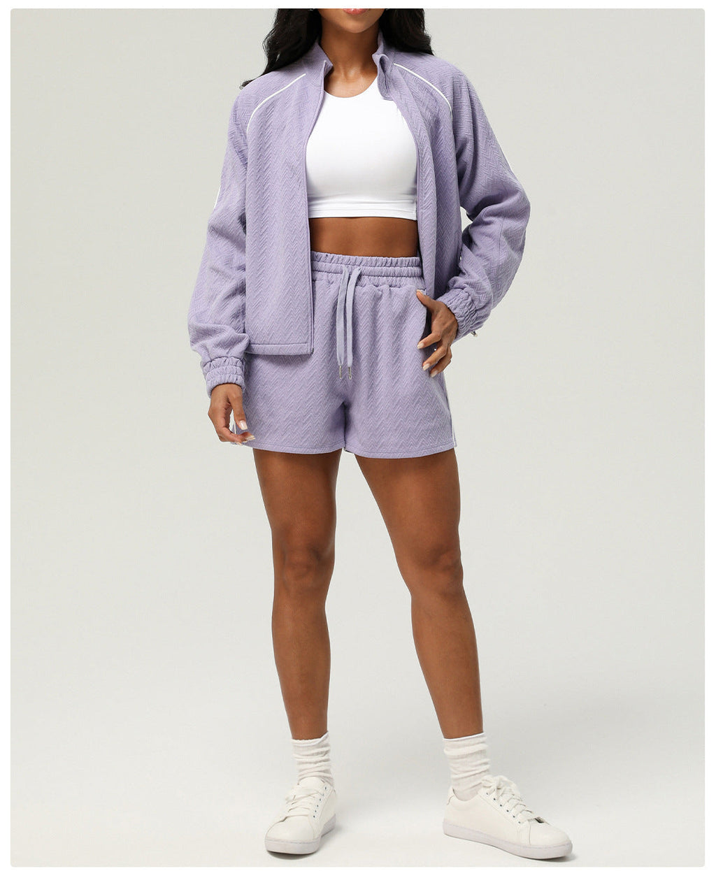 Womens Casual Fitness 98%polyester 2%spandex Shorts Set sm2373