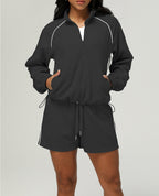 Womens Casual Fitness 98%polyester 2%spandex Shorts Set sm2373